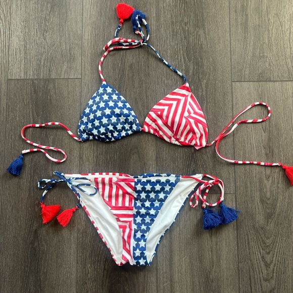 Débardeur Crop Victoria's Secret - Rose à Paillettes - Étoiles Patriotiques - Neuf Avec étiquette